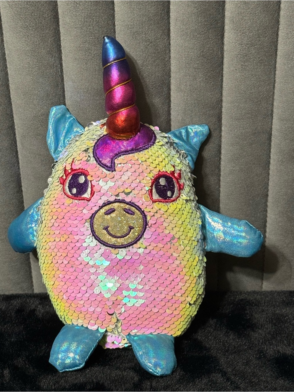 Cra-Z-Art Sequin Unicorn Plush Pastel Rainbow Sparkle Stuffed Animal